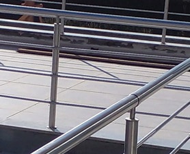 Corrimão de aço inox